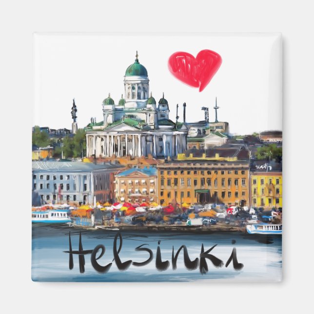 Imã Eu amo Helsinki (Frente)