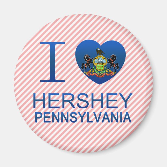 Imã Eu Amo Hershey, PA (Frente)