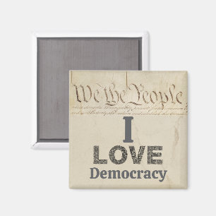 Imã Eu Amo Ímã de Democracia