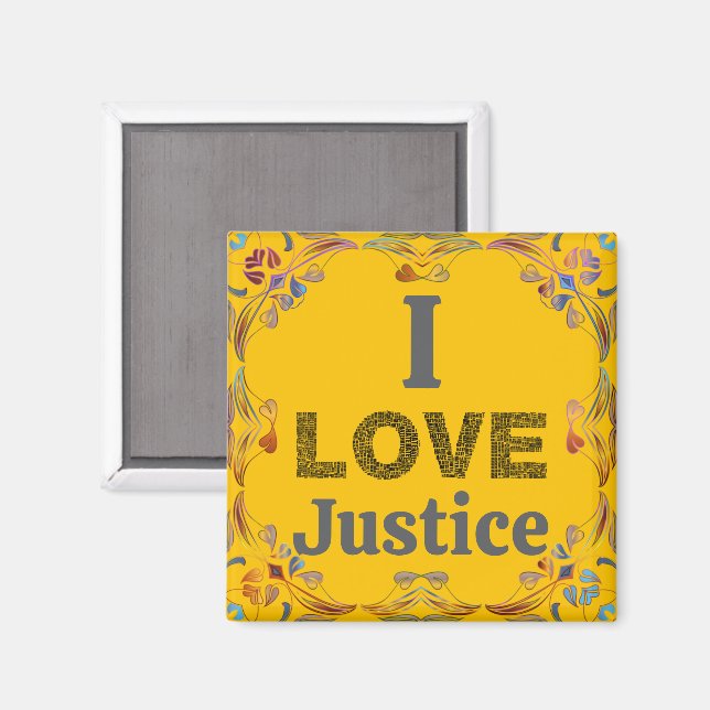 Imã Eu Amo Ímã de Justiça (Front/Back)