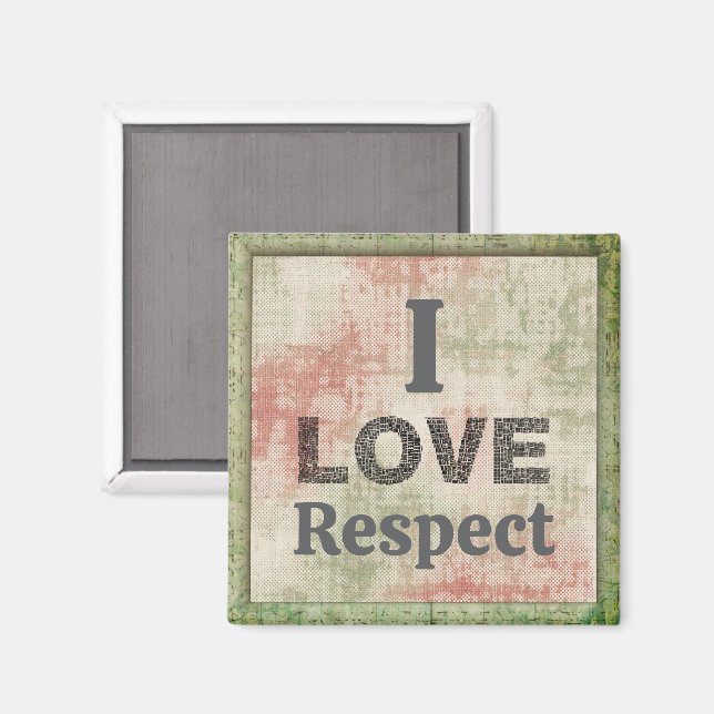Imã Eu Amo Ímã de Respeito (Front/Back)