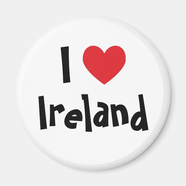 Imã Eu Amo Ímã Irlanda (Frente)
