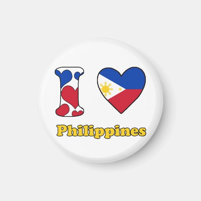 Imã Eu amo íman das Filipinas (Frente)