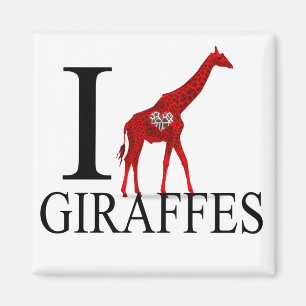 Imã Eu amo ímãs dos girafas