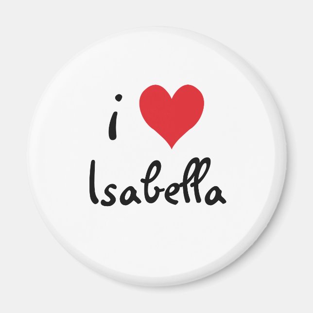 Imã Eu Amo Isabella (Frente)