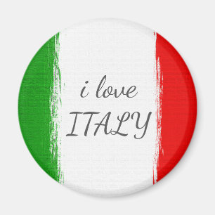 Imã Eu amo Italy.Flag de Italia