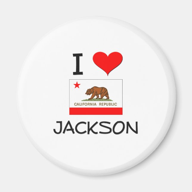 Imã Eu amo JACKSON California (Frente)