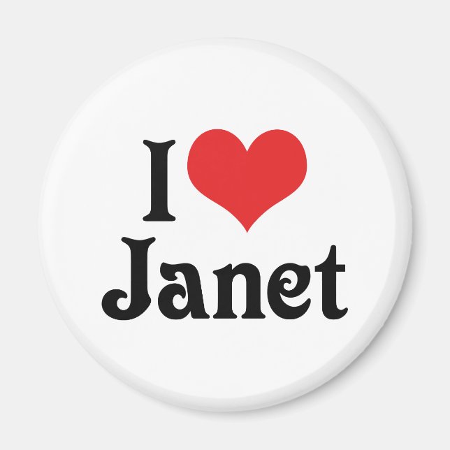 Imã Eu Amo Janet (Frente)