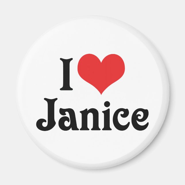 Imã Eu Amo Janice (Frente)