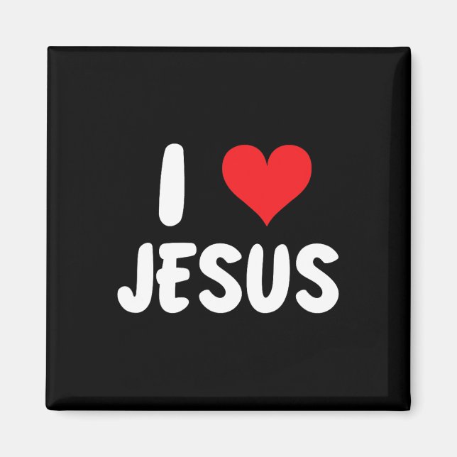 Imã Eu Amo Jesus - Coração - Nome  (Frente)
