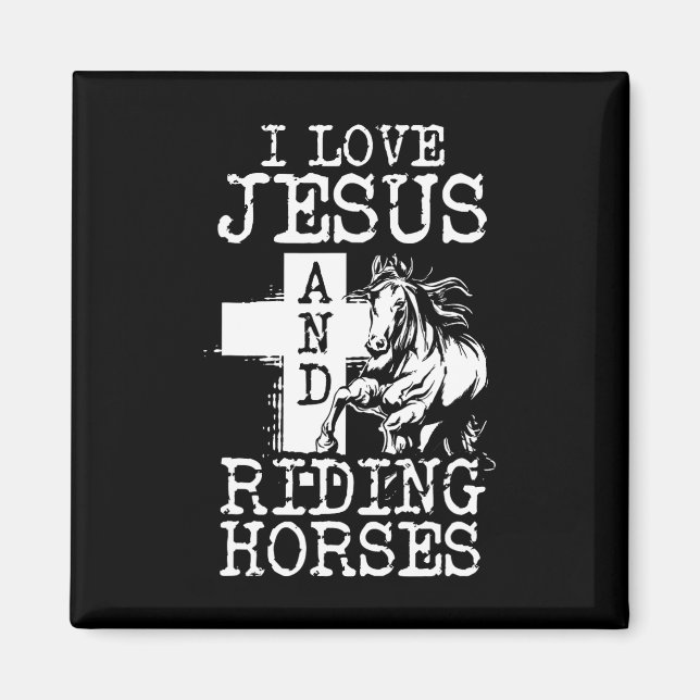 Imã Eu Amo Jesus E Cavalos Cavalos Cavalos Cavalos Cav (Frente)