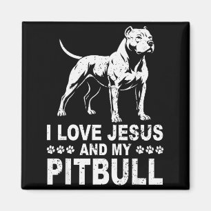 Imã Eu Amo Jesus E Meu Pitbull