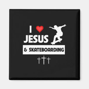 Imã Eu Amo Jesus E Skateboarding Truques De Skate