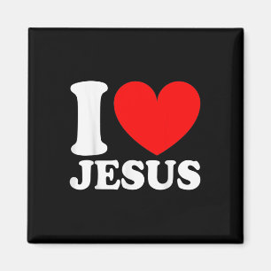 Imã Eu Amo Jesus Fofo Religioso Cristão Religioso