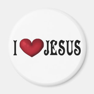 Imã Eu amo Jesus Magnet