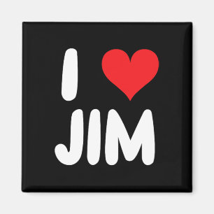 Imã Eu Amo Jim - Coração - Nome