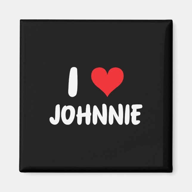 Imã Eu Amo Johnnie - Coração  (Frente)