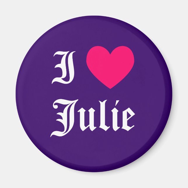 Imã Eu Amo Julie (Frente)