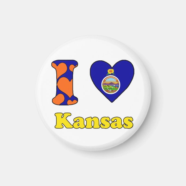 Imã Eu amo Kansas (Frente)