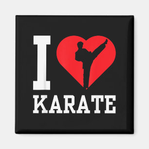 Imã Eu Amo Karate Cinturão Lutador Treinador Artes Mar
