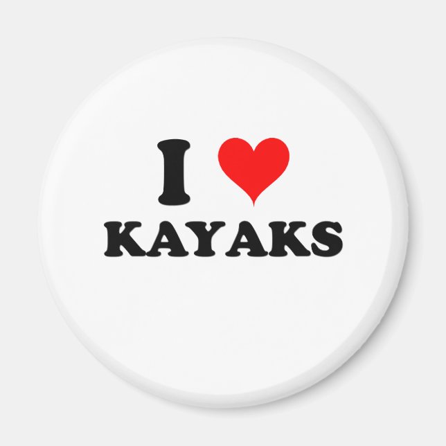 Imã Eu Amo Kayaks (Frente)