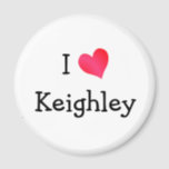 Imã Eu amo Keighley<br><div class="desc">Adoro o design do coração de Keighley. Bonitas ideias de presente de aniversário.</div>