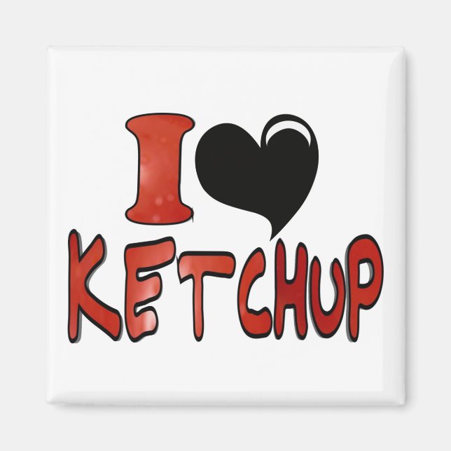Imã Eu Amo Ketchup (Frente)