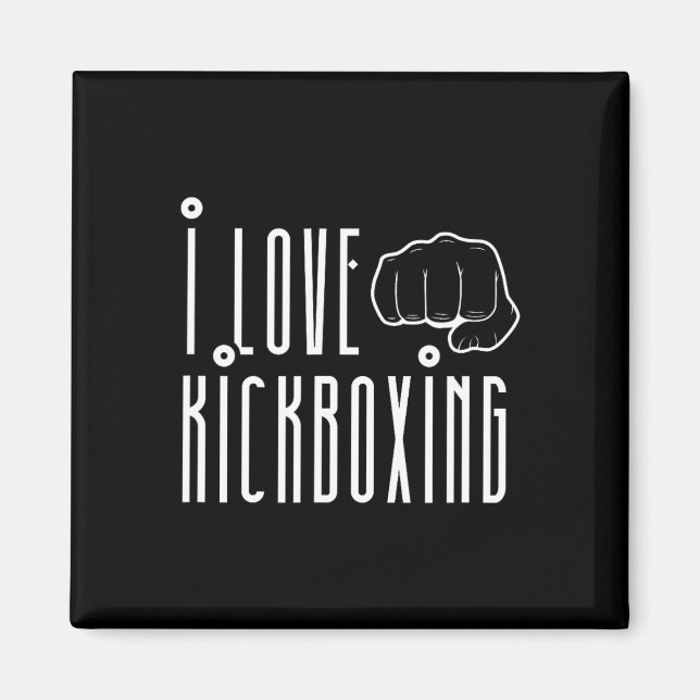 Imã Eu Amo Kickboxing Kickbox Kick Boxing Kickboxer  (Frente)
