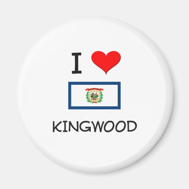 Imã Eu amo Kingwood West Virginia (Frente)