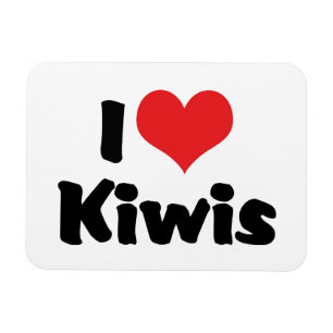 Ímã Eu Amo Kiwis do Coração - Amante de Pássaros Kiwi