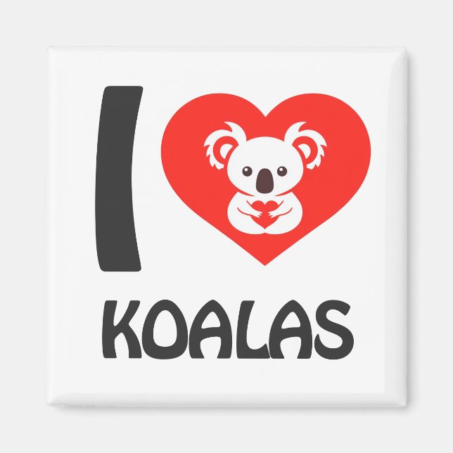Imã Eu amo Koalas (Frente)