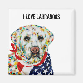 Imã Eu Amo Labradores Magnet