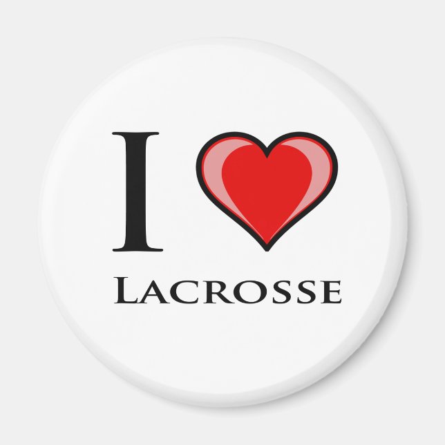 Imã Eu Amo Lacrosse (Frente)