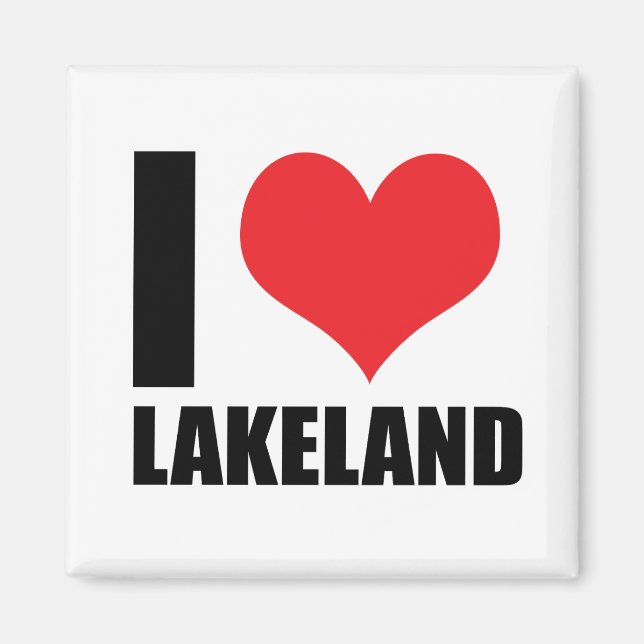 Imã Eu amo Lakeland (Frente)
