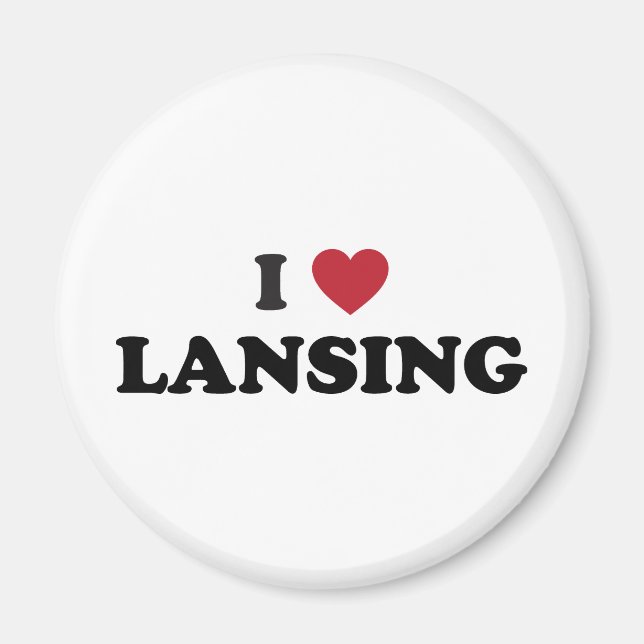 Imã Eu Amo Lansing Michigan (Frente)