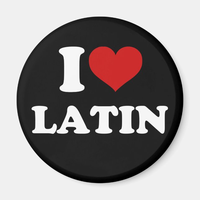 Imã Eu amo latim (Frente)