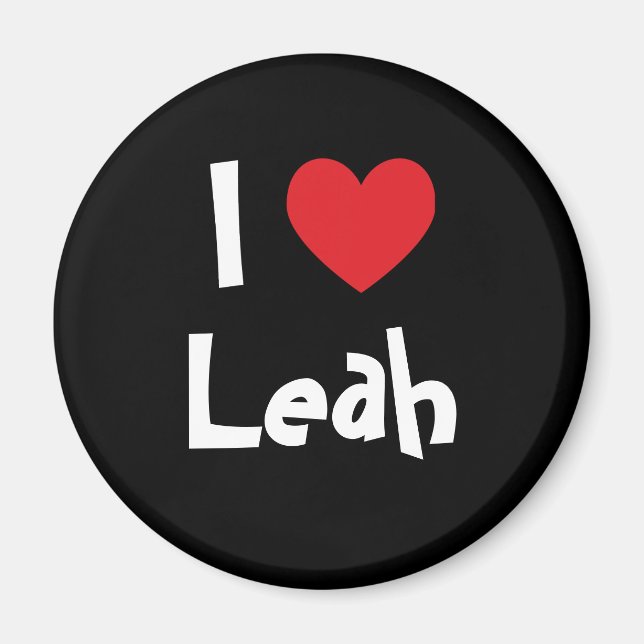 Imã Eu Amo Leah (Frente)