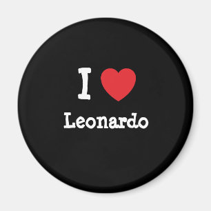 Imã Eu amo Leonardo coração personalizado personaliz