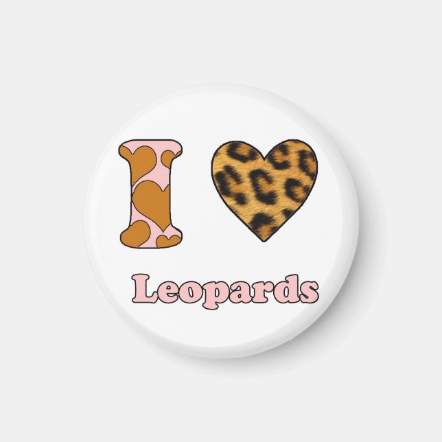 Imã Eu amo Leopardos (Frente)