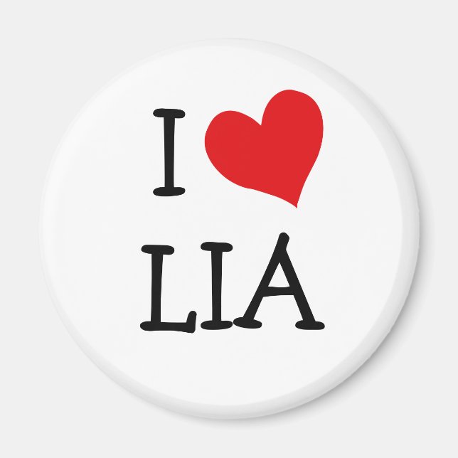 Imã Eu Amo Lia (Frente)