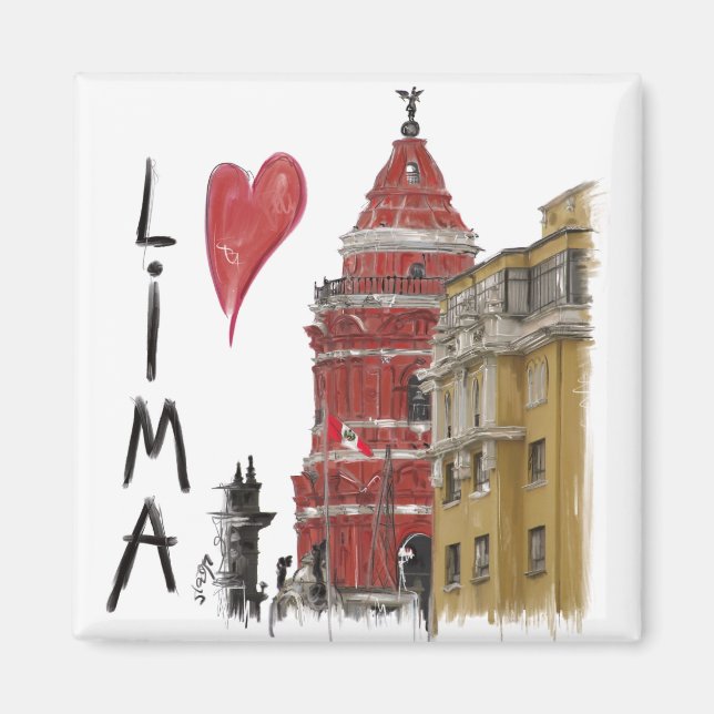 Imã Eu amo Lima (Frente)