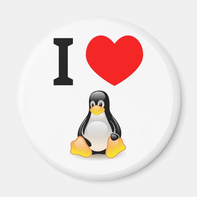 Imã Eu amo Linux (Frente)