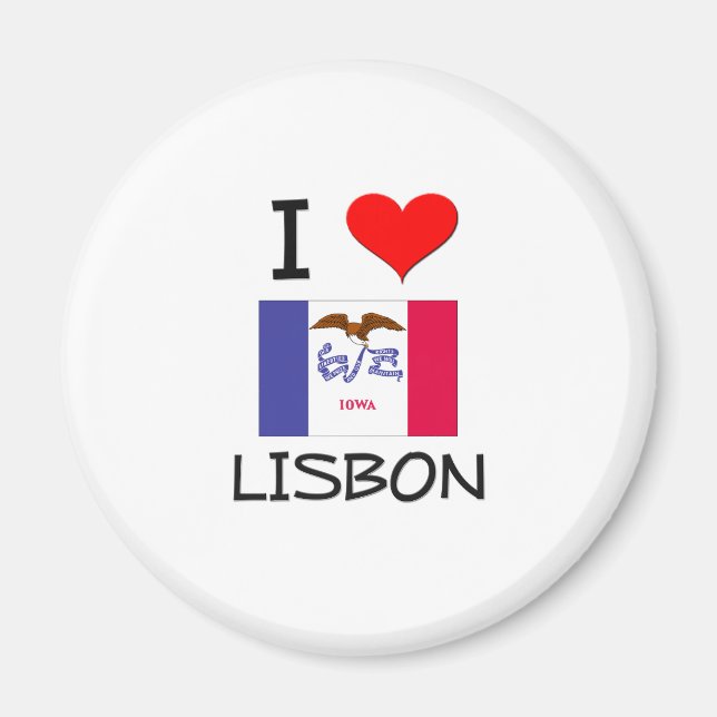 Imã Eu Amo LISBON Iowa (Frente)
