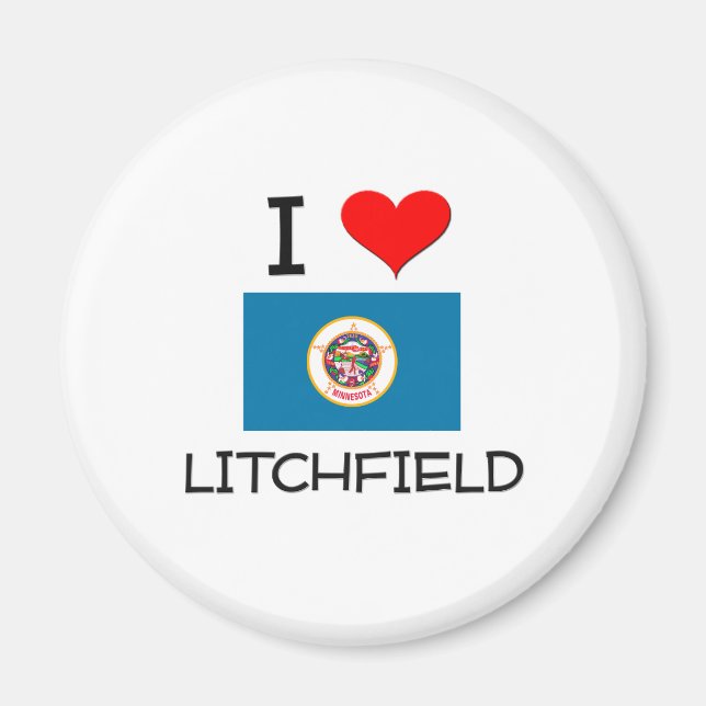 Imã Eu Amo Litchfield Minnesota (Frente)