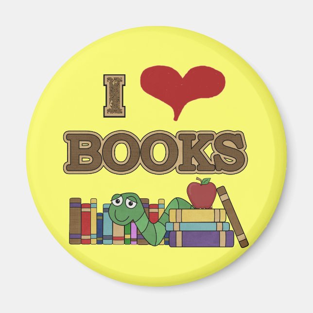 Imã Eu amo livros (Frente)