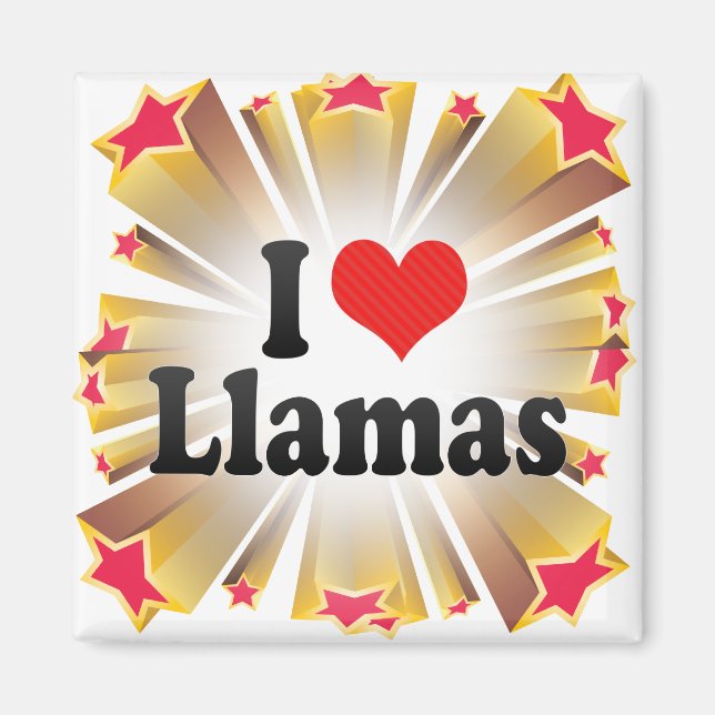 Imã Eu Amo Llamas (Frente)