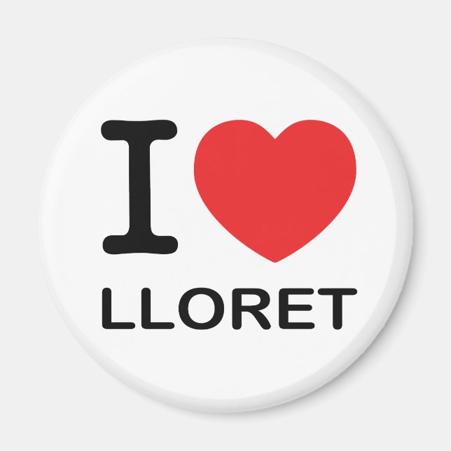 Imã Eu Amo Lloret - Magnet (Frente)