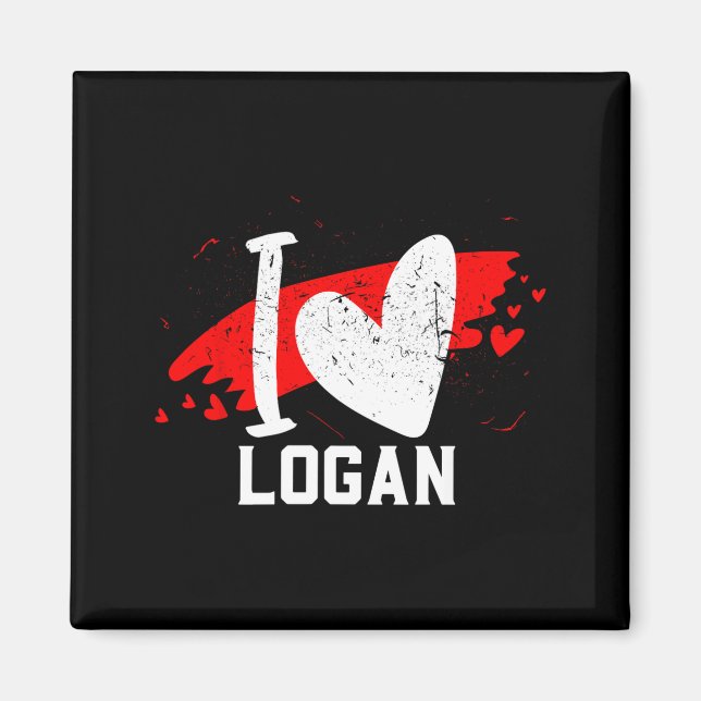 Imã Eu Amo Logan Eu Adoro Logan (Frente)