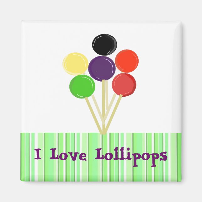 Imã Eu Amo Lollipops (Frente)