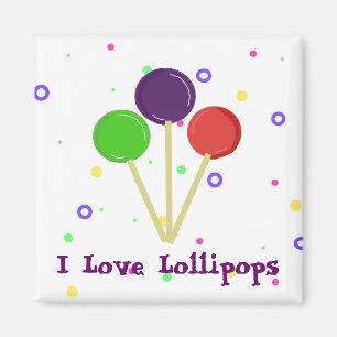 Imã Eu Amo Lollipops